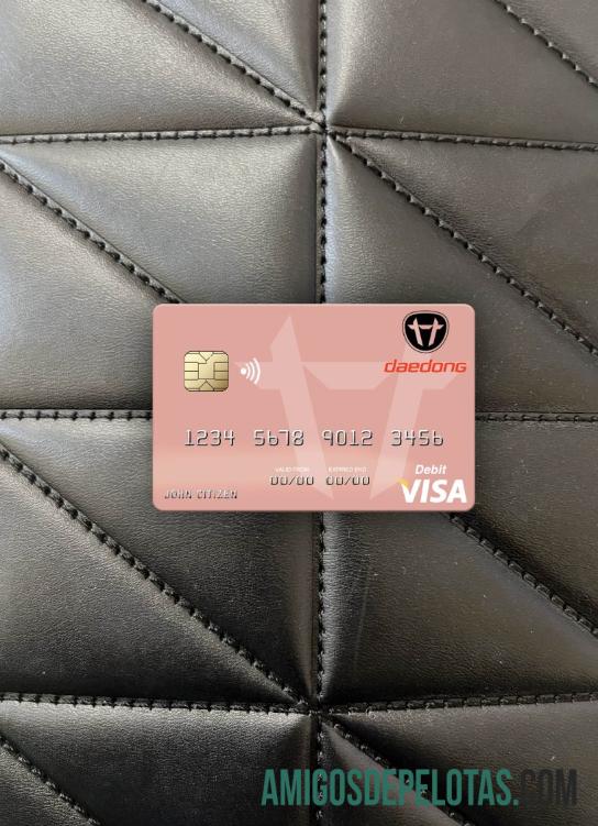 Coreia do Norte Daedong Credit Bank Visa Cartão de Débito Photolook Front amostra